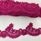 1 Yard Corded Lace Trimming on Net Mesh – 3" Wide | Handmade Embroidered Trim for Dresses & Gowns